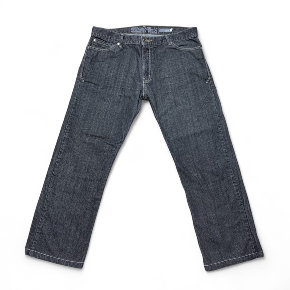 Levi's SILVERTAB Jeans Mens 36x32 Slim Fit Straight Leg Y2K 2008 Gray Denim - Picture 1 of 9